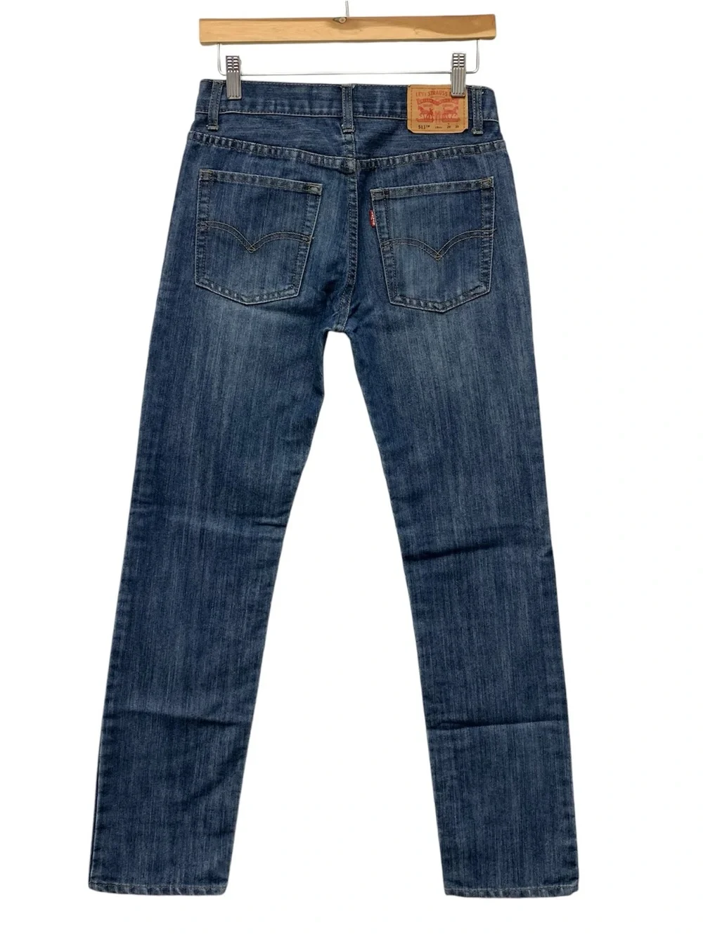 Levis 511 Slim Jeans Mens 29x29 Boys 18 Regular Blue Zip Fly